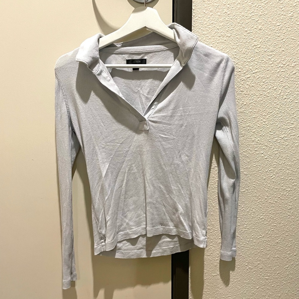 J Crew Pale Blue Collared Shirt. Women’s Size Small.